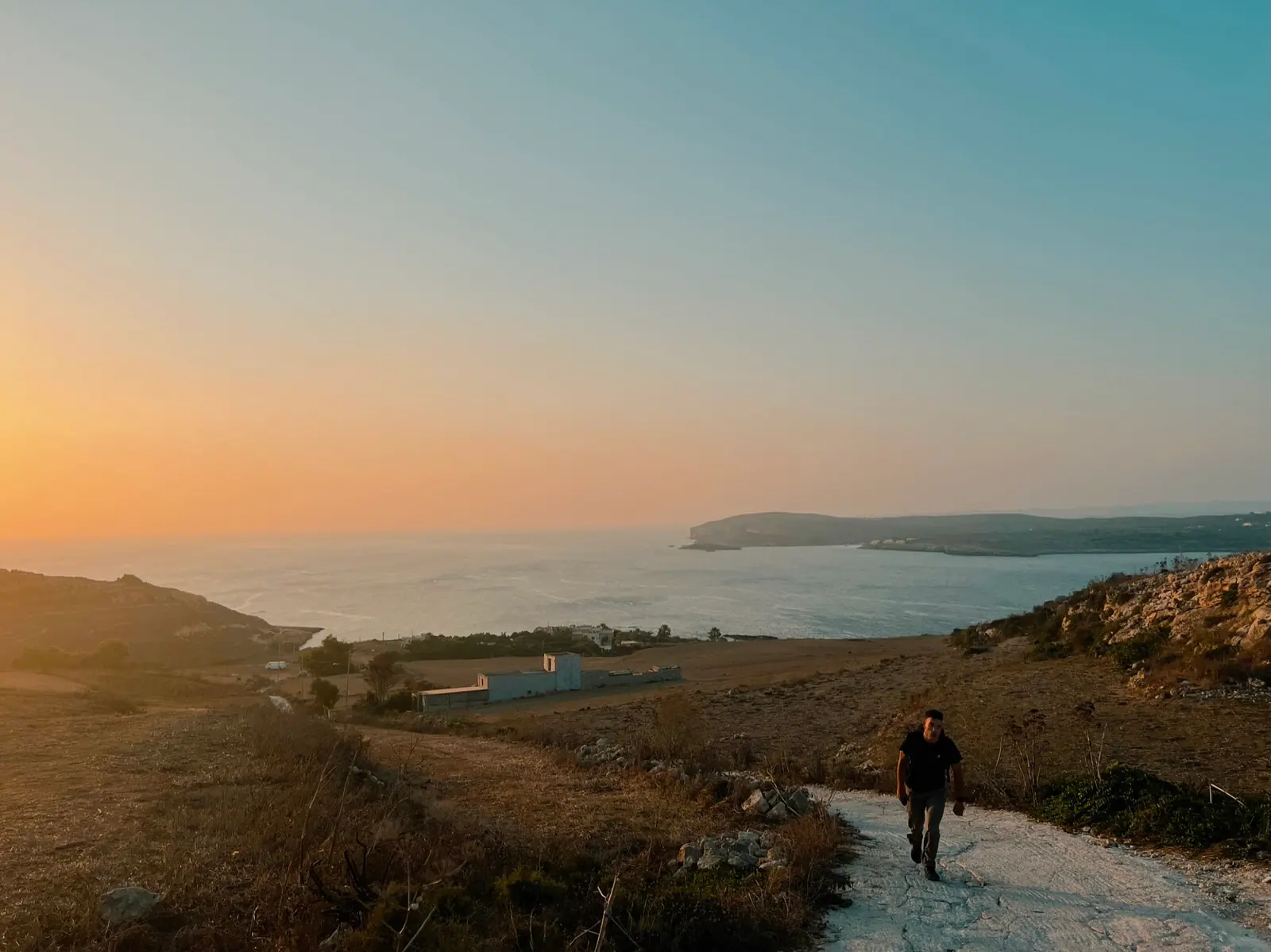 Gozo coastline at sunset