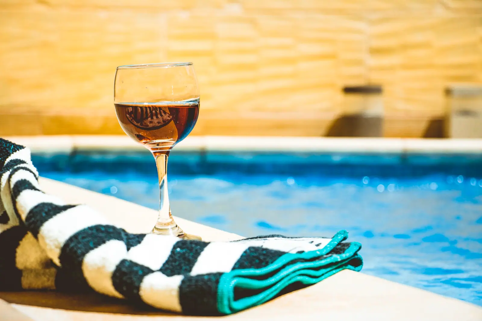 Poolside detail at Villetta Dorata